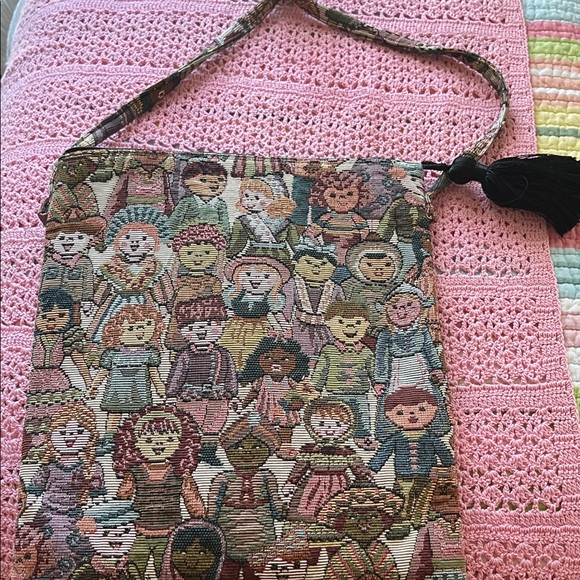 Accessories - Tapestry Doll-Print Crossbody Bag in Multicolor